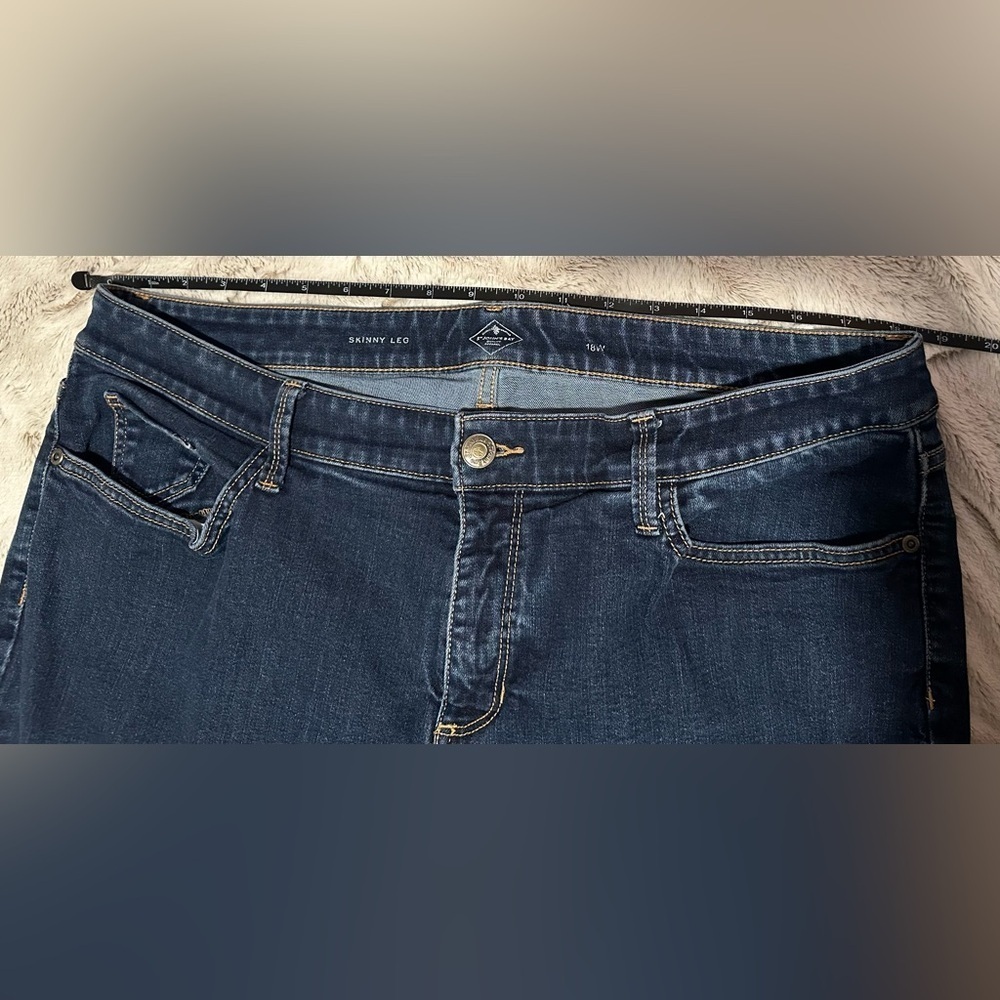 St. John's Bay Dark Blue Women's Skinny Jeans - Picture 2 of 14